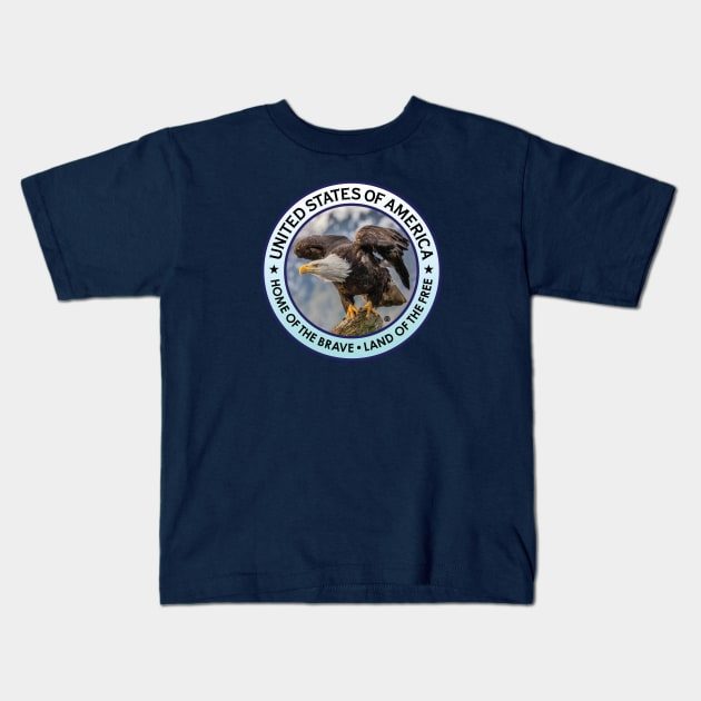 United States Kids T-Shirt by 